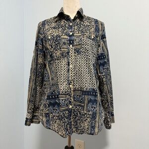 LRL Lauren Jeans Co Women’s Cotton Blouse Size M‎